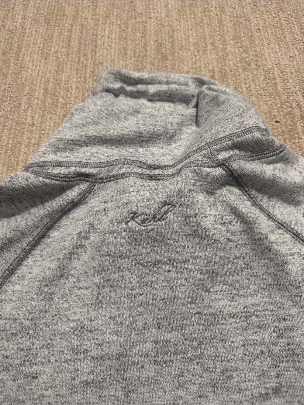 Kuhl Women's M Lea Pullover Gray Cowl Neck Drawstring Kangaroo Pocket Outdoor - Picture 9 of 10
